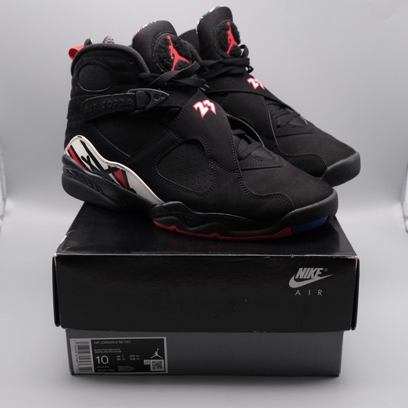 Jordan Other - Nike Air Jordan 8 Retro Playoffs Men's Size 10 Sneakers Black/Red 305381-062
